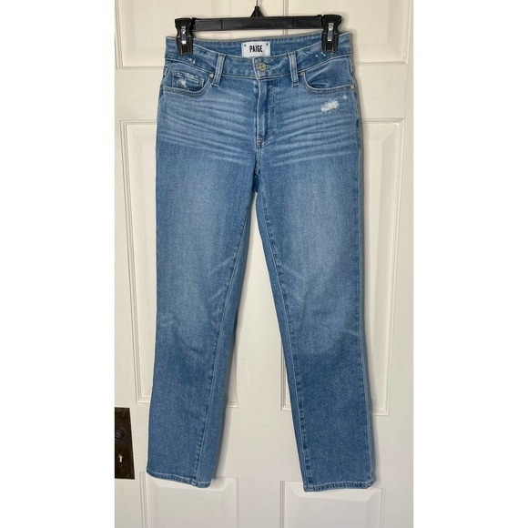 PAIGE Women's Straight Leg Jeans - Light Blue - Picture 1 of 6